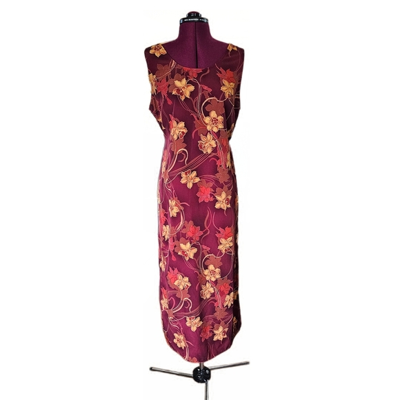 Y2K Vintage Sleeveless Floral Maxi Dress - Picture 1 of 15